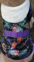 Load image into Gallery viewer, Coccopucci Purple Leaf Print Dog Jacket - COCCOPUCCI