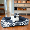 Load image into Gallery viewer, Coccopucci Monochrome Print Lounger Dog Bed - COCCOPUCCI