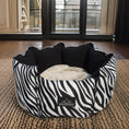 Load image into Gallery viewer, Coccopucci Monochrome Crown Dog Bed