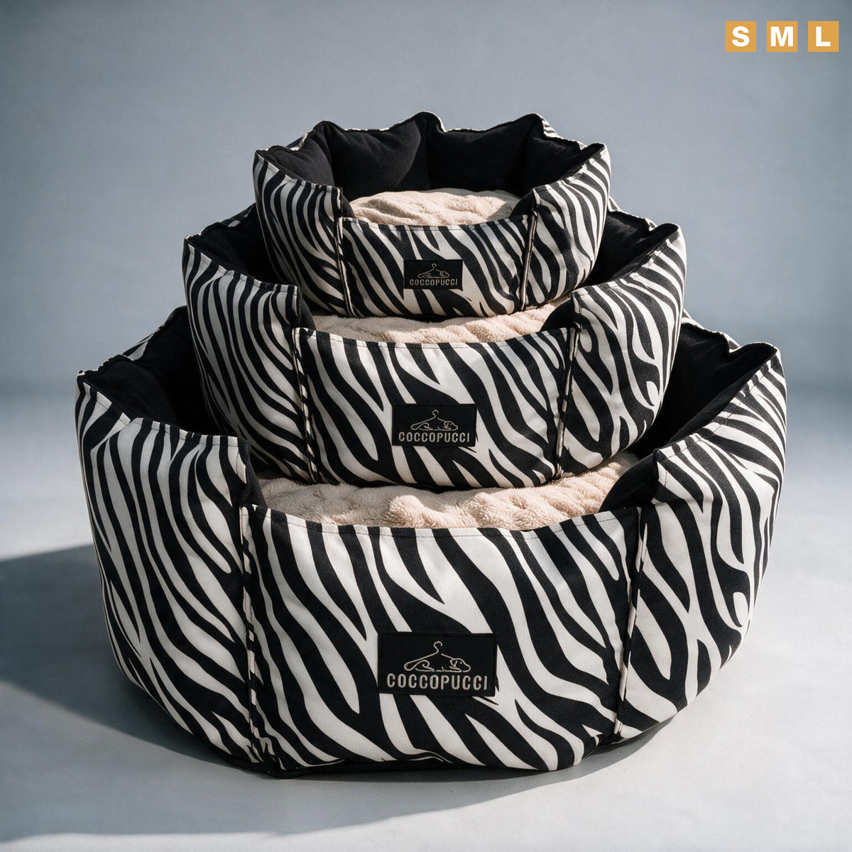 Coccopucci Monochrome Crown Dog Bed