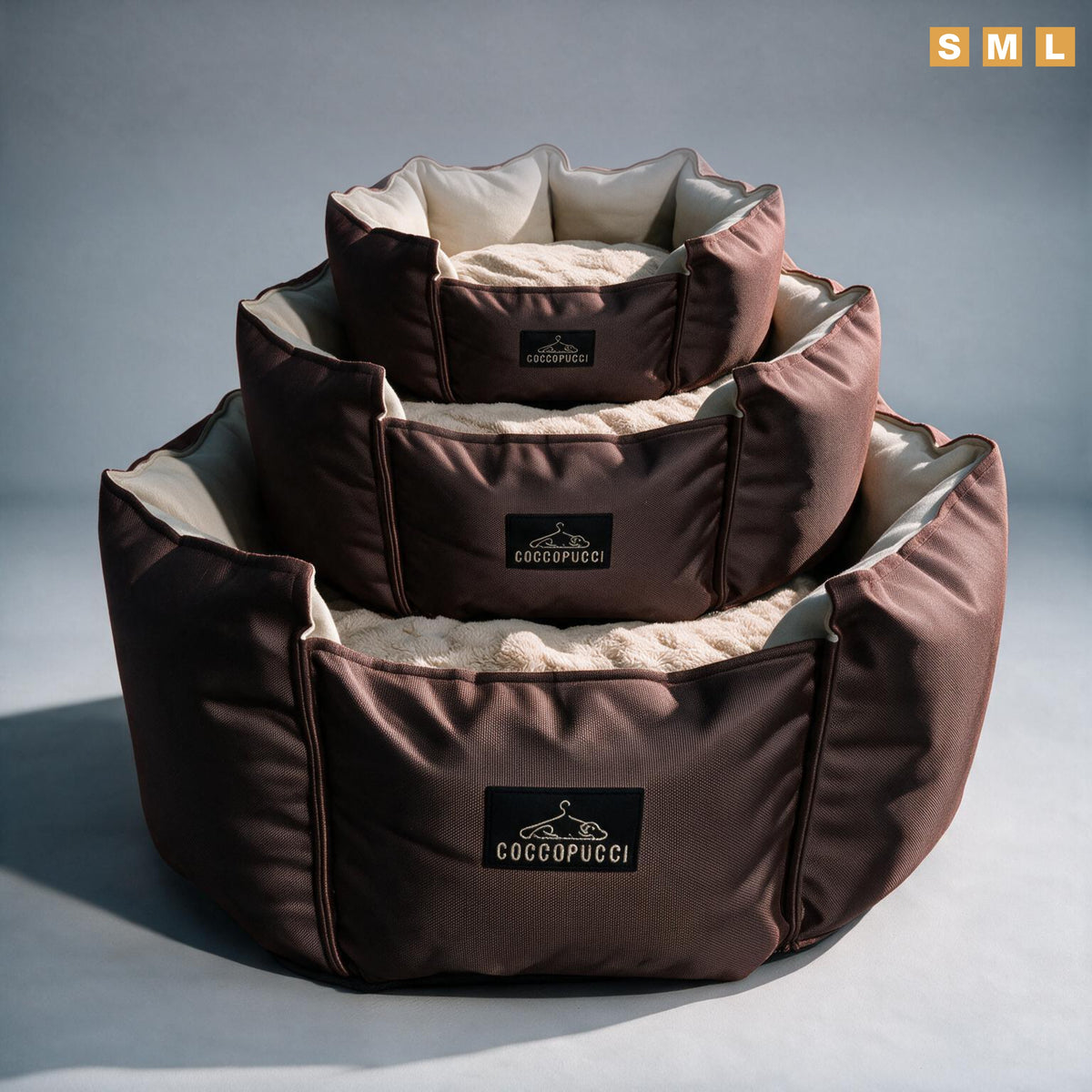 Coccopucci Brown Crown Dog Bed