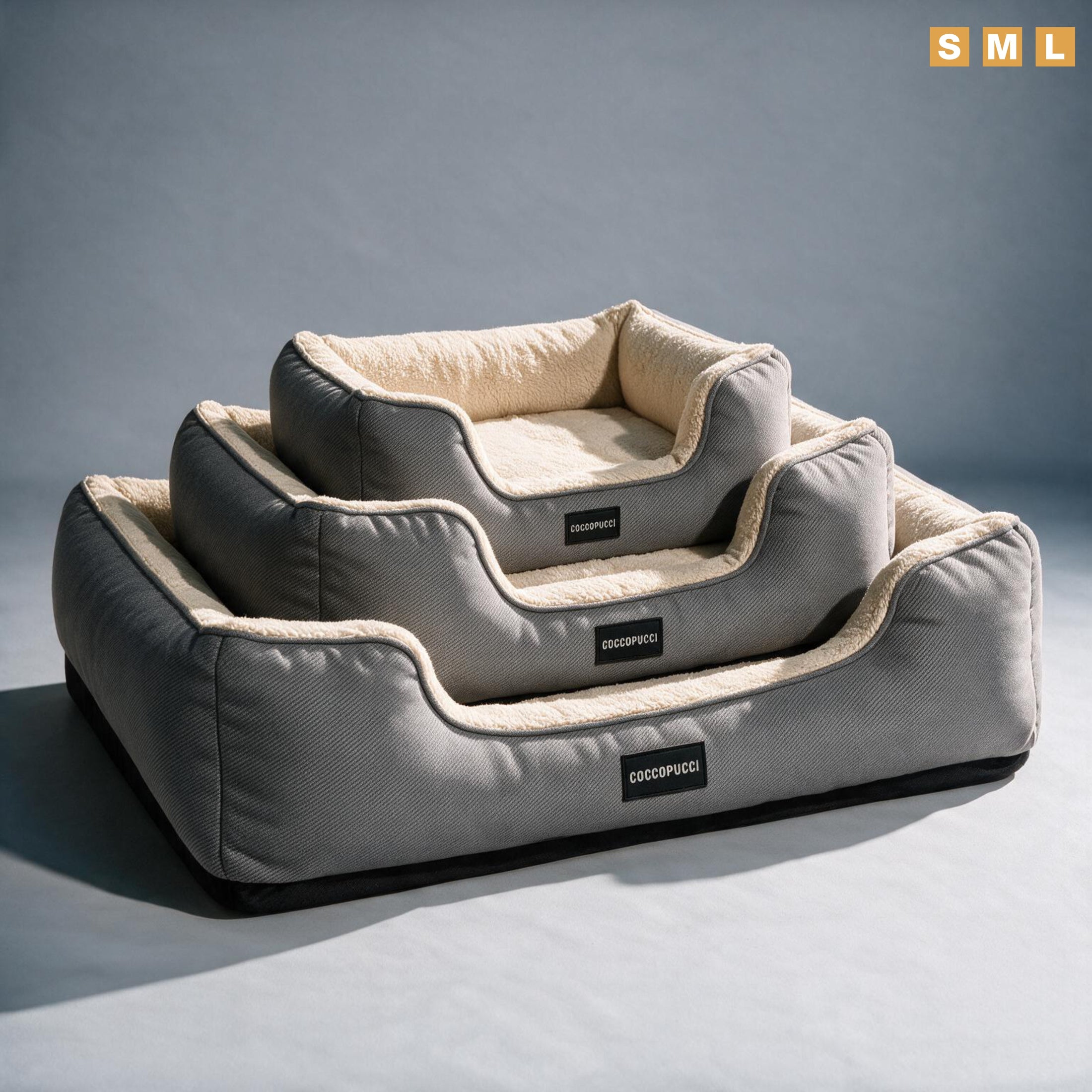 Coccopucci Grey Whisper Doppio Dog Bed