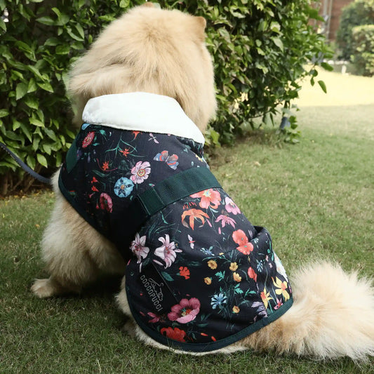 Coccopucci Flora Green Print Dog Jacket - COCCOPUCCI