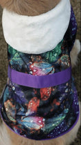 Load image into Gallery viewer, Coccopucci Purple Leaf Print Dog Jacket - COCCOPUCCI
