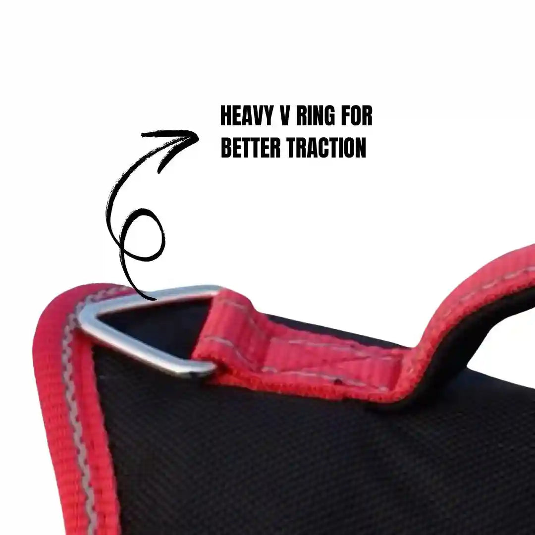 "Red and Black Magic Dog Harness – Secure, Adjustable, and Comfortable Fit , Providing Support and Ease of Movement