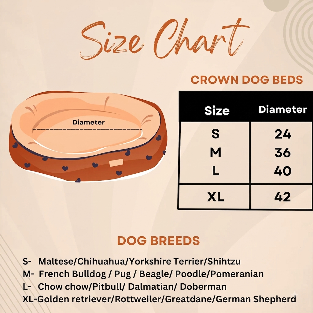 Coccopucci Monochrome Crown Dog Bed