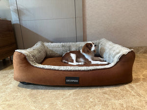 Coccopucci Cinnamon Coudroy Doppio Dog Bed