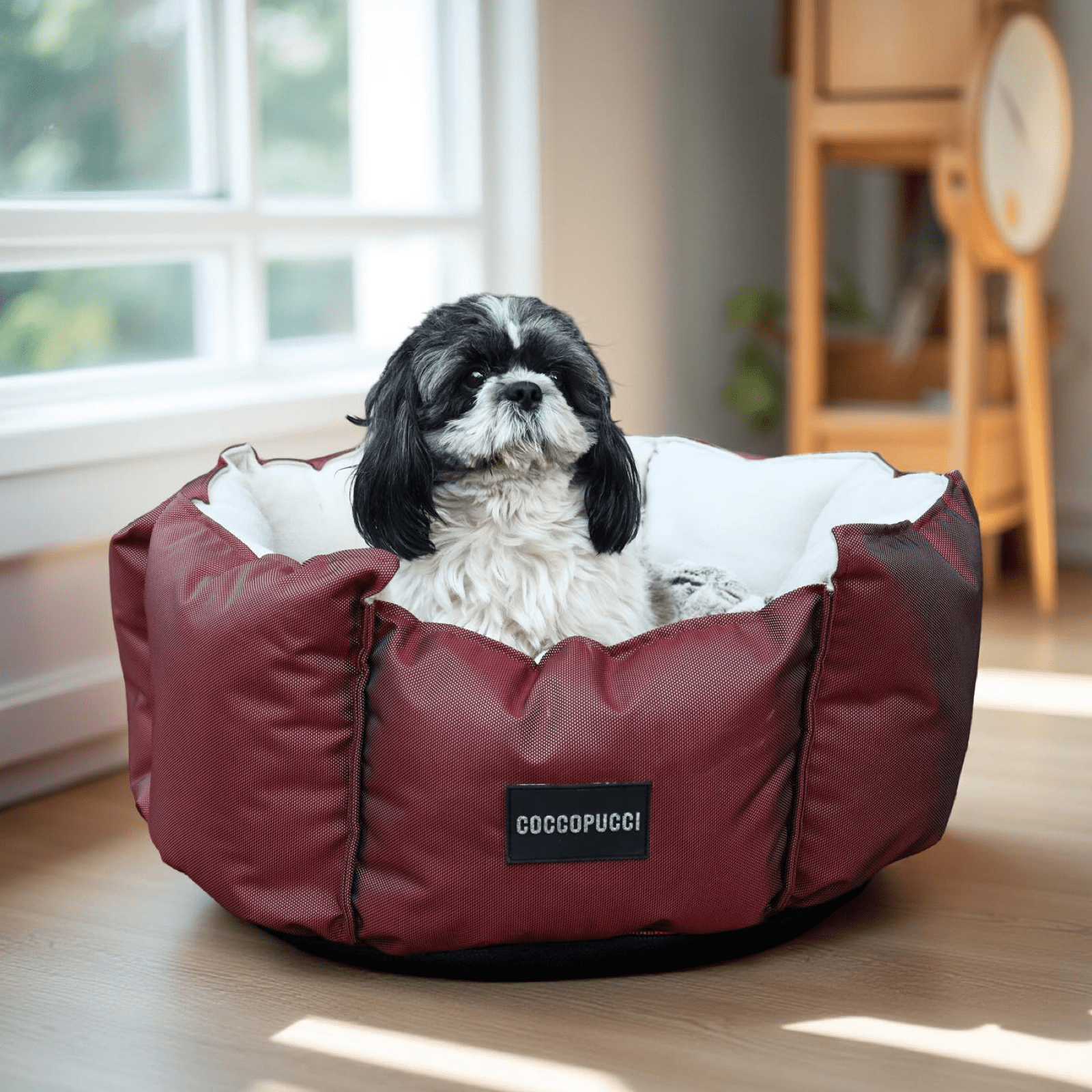Coccopucci Red Crown Dog Bed - COCCOPUCCI