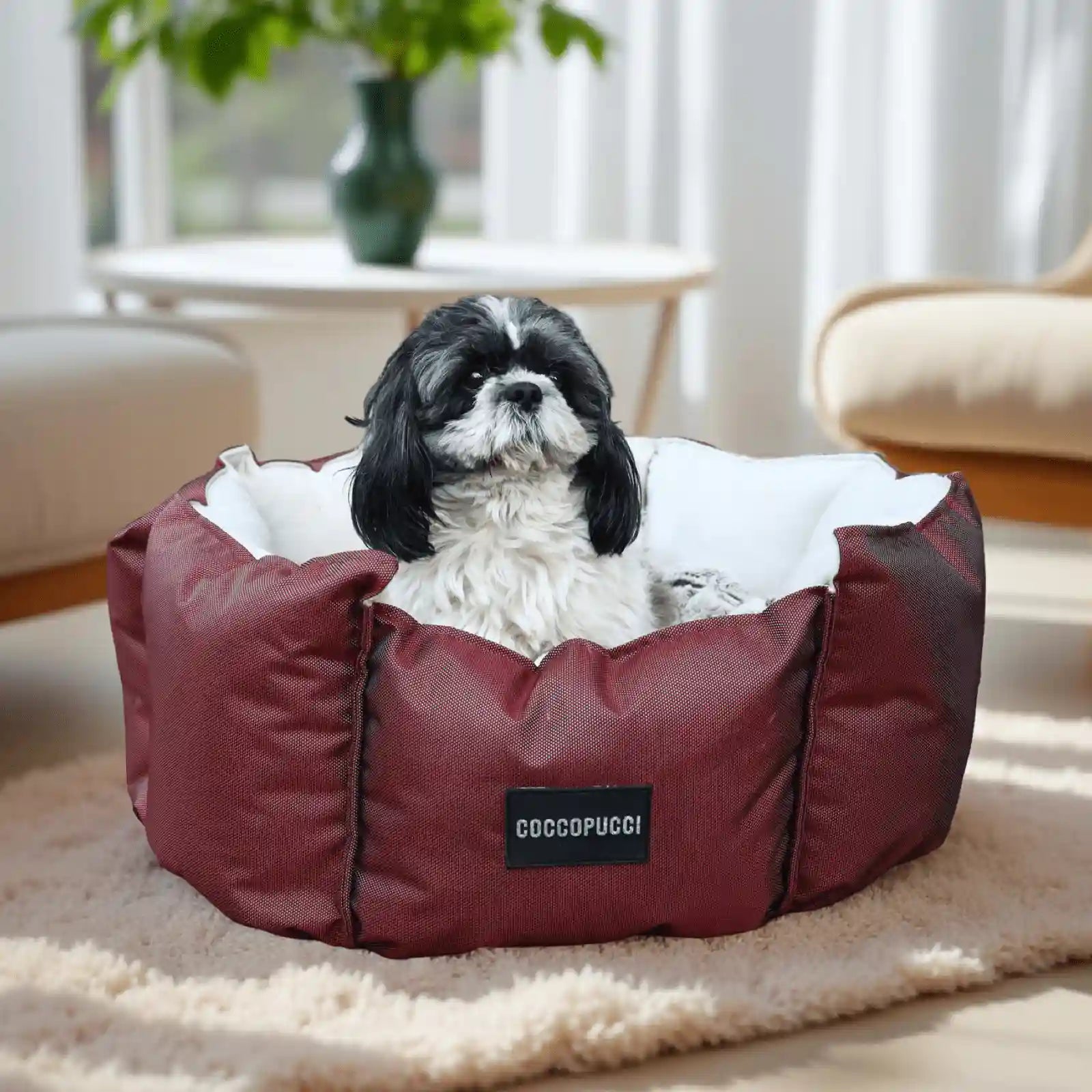 Coccopucci Red Crown Dog Bed - COCCOPUCCI