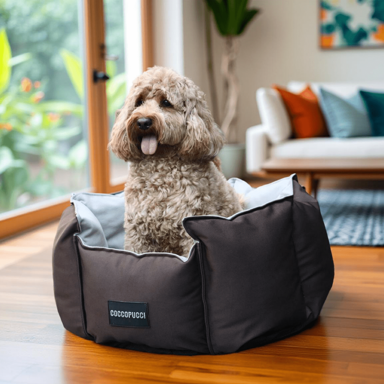 Coccopucci Brown Crown Dog Bed - COCCOPUCCI