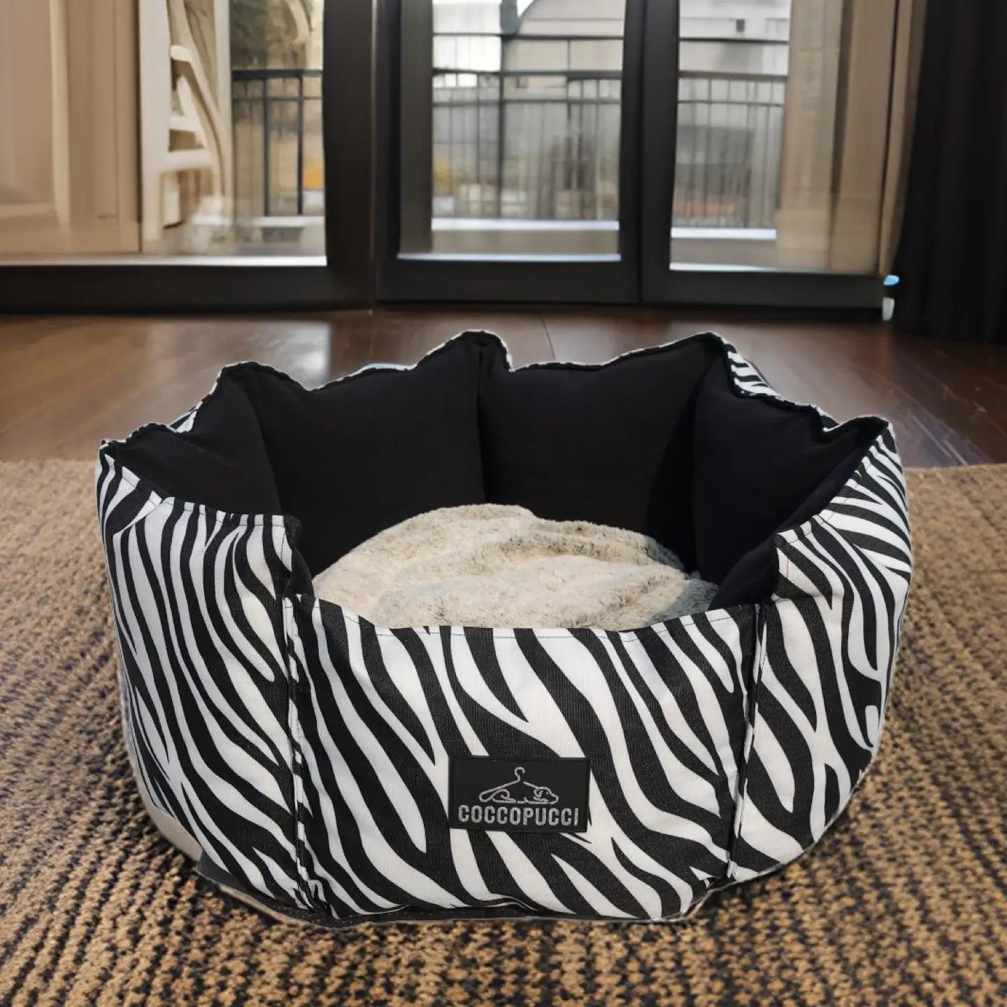 Coccopucci Monochrome Crown Dog Bed