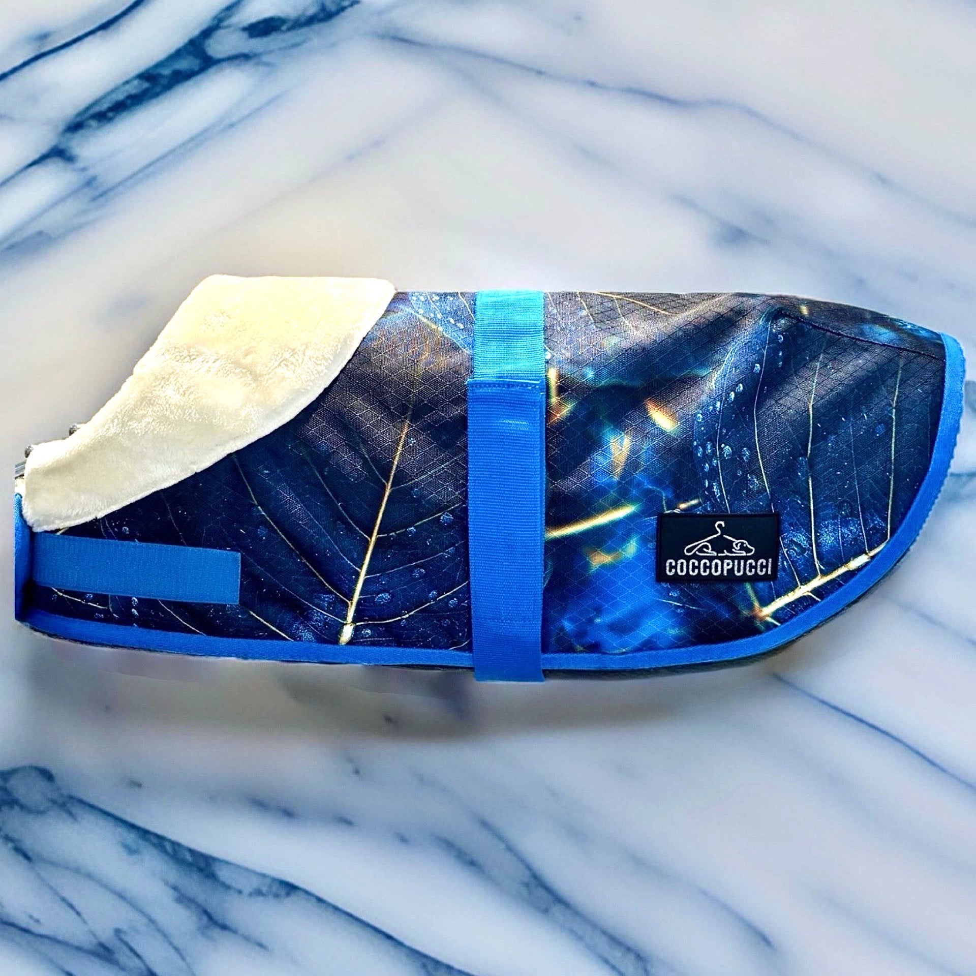 Coccopucci Blue Leaf Dog Jacket
