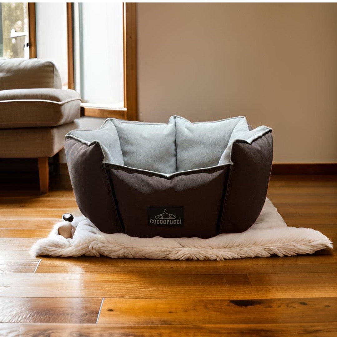 Coccopucci Brown Crown Dog Bed