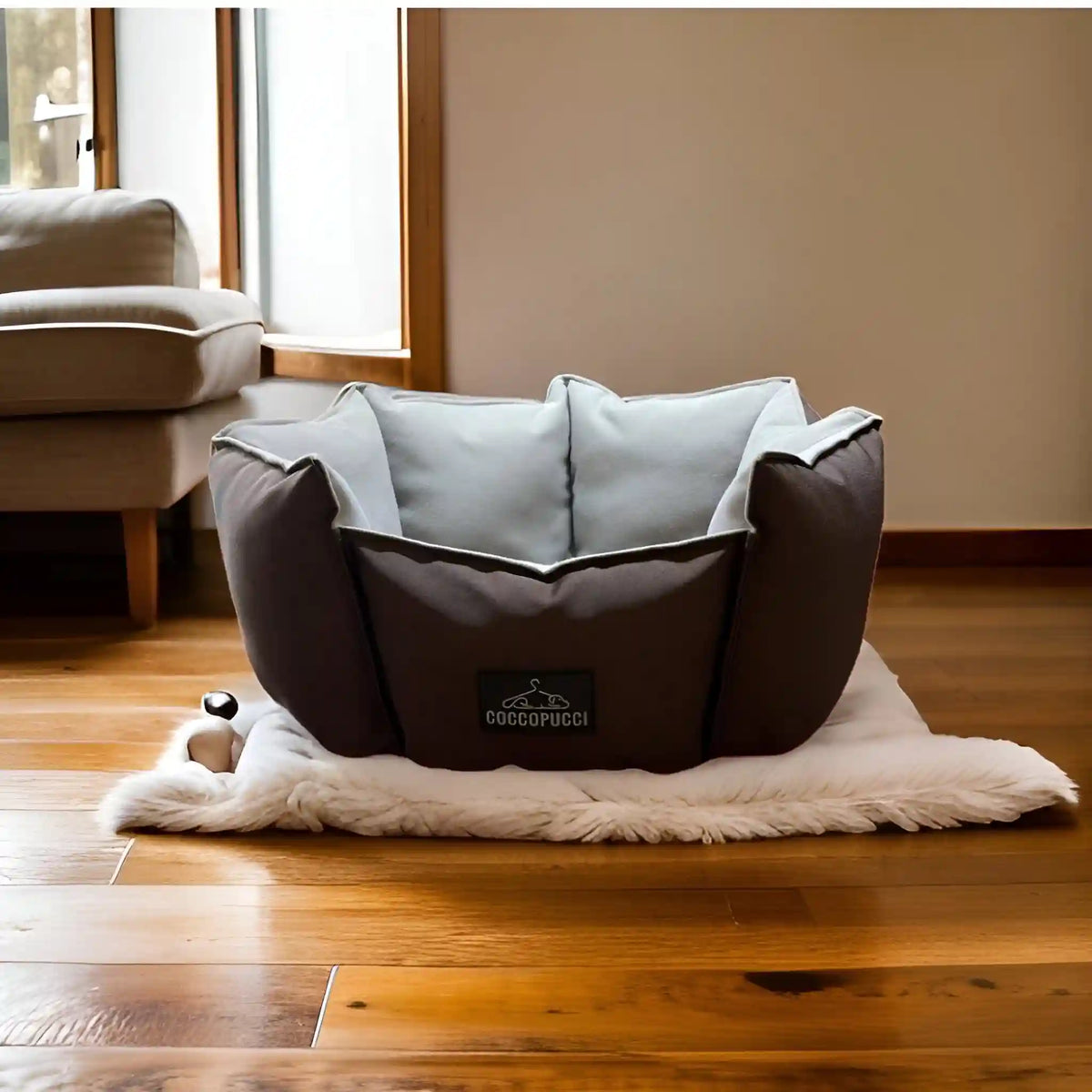 Coccopucci Brown Crown Dog Bed - COCCOPUCCI