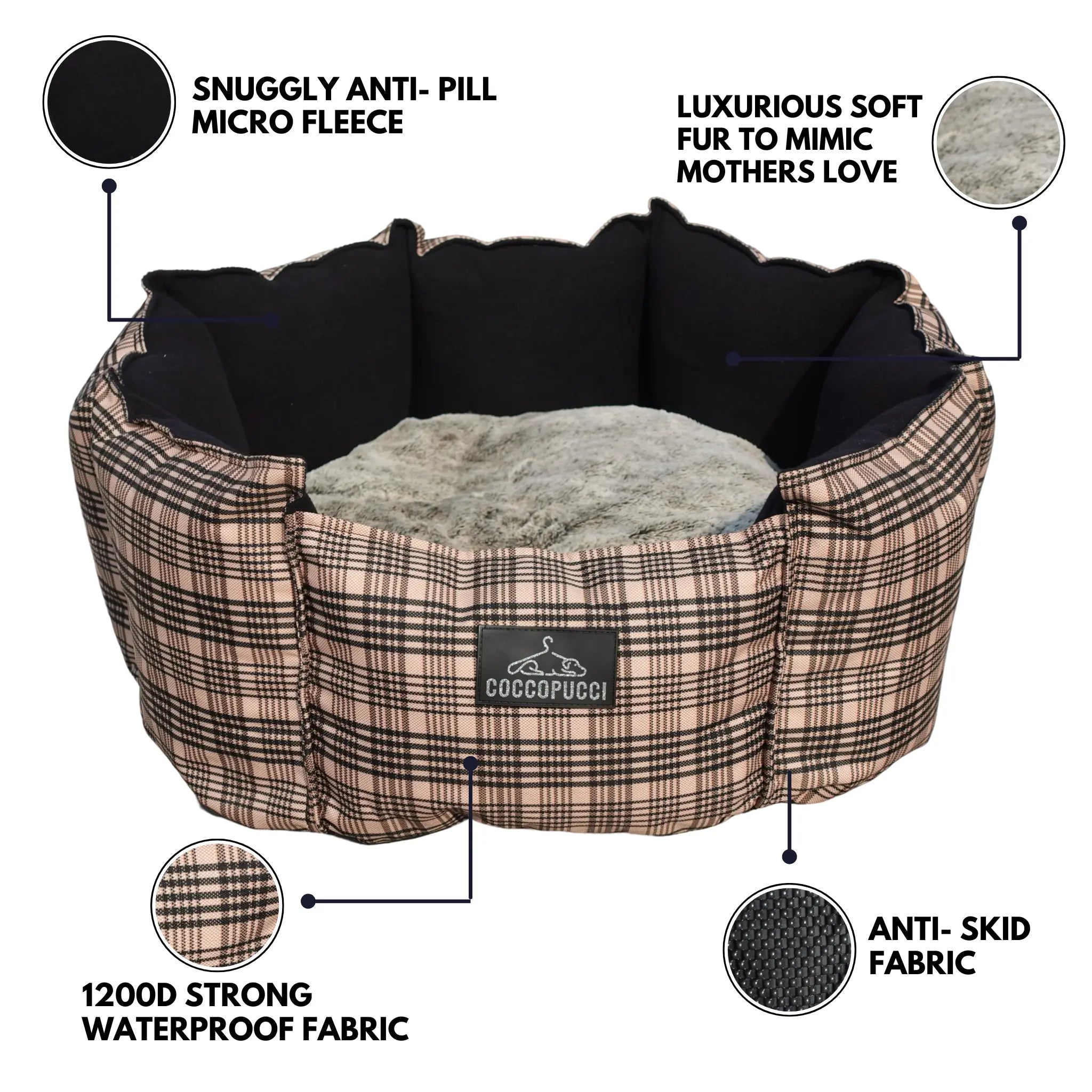 Coccopucci Signature Crown Dog Bed