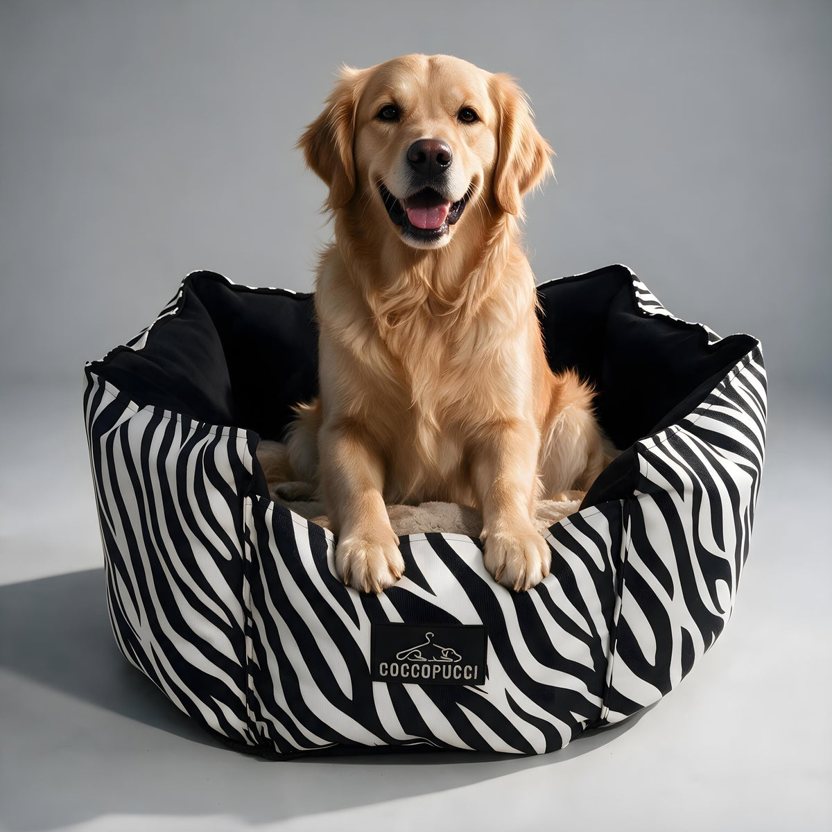 Coccopucci Monochrome Crown Dog Bed