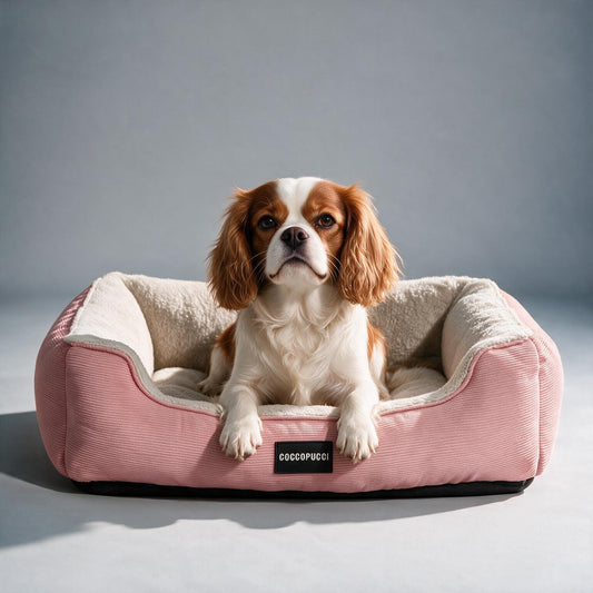 Coccopucci Blush Pink Corduroy Orthopedic Dog Bed