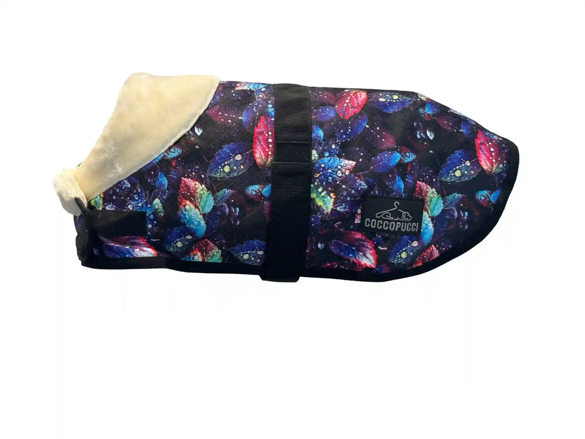Coccopucci Purple Leaf Print Dog Jacket - COCCOPUCCI